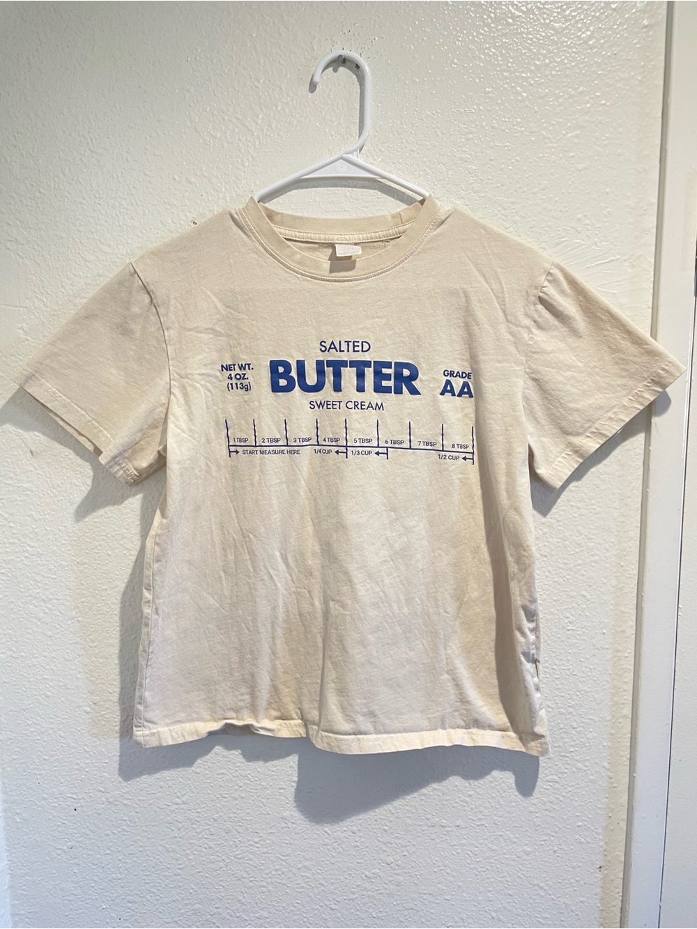 🧈✨ Retro Double-Sided Salted Butter Social Club Graphic Tee • Cream S 🥖
